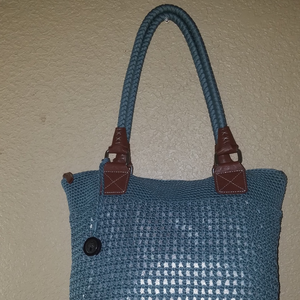 The Sak ~ Tan Macrame Crochet Shoulder Bag - image 2